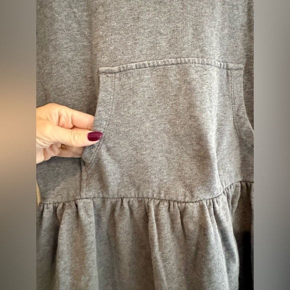HANNAH ANDERSON Girls Rainbow Hoodie Dress Gray French Terry, Size 10 - Picture 6 of 13